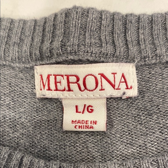 Leopard Print Sweater Crewneck Animal Trend Gray and Black Cotton Size Large - Picture 2 of 7